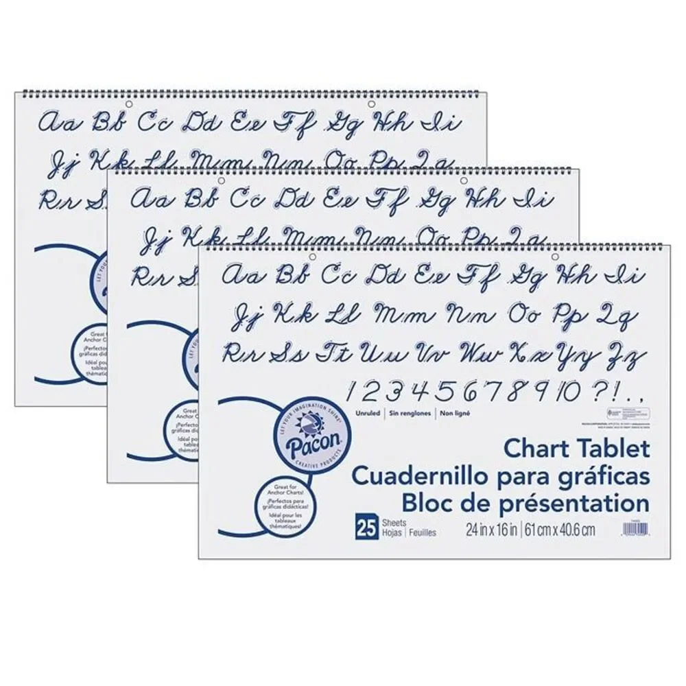4 - Pacon Chart Tablet, Children's Writing Practice, 24
